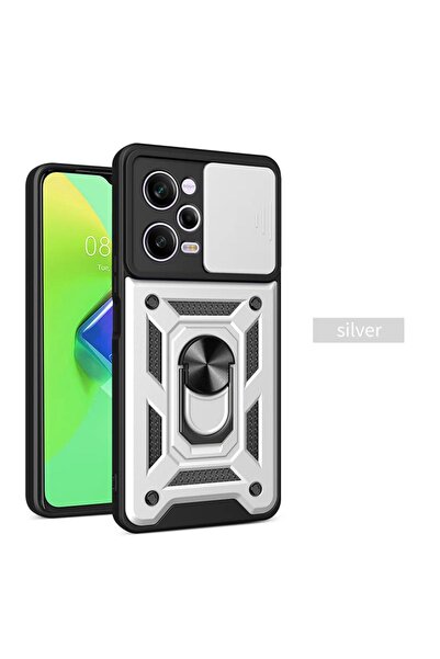 Xiaomi Redmi Note 12 Pro 5G Compatible Case Camera Shielded Sliding Ring Extra Shielded Tank Case