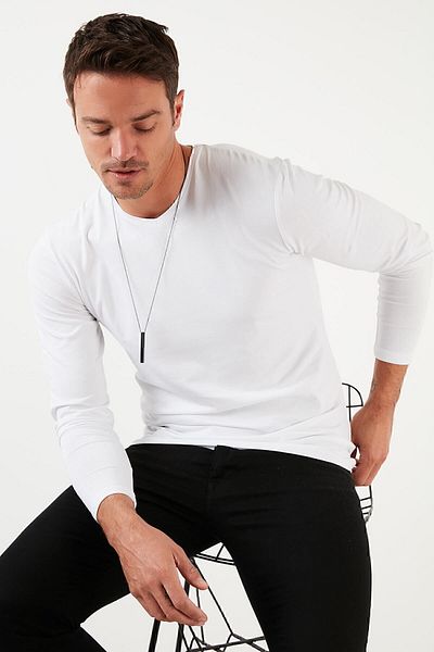 Buratti Cotton Crew Neck Slim Fit Sweat Ανδρικός ιδρώτας 5905068