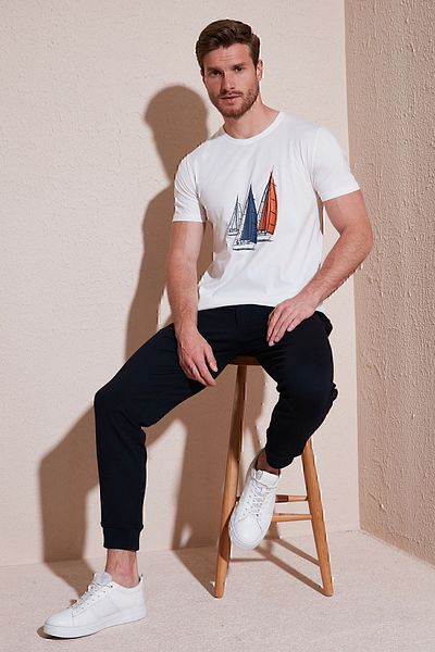 Buratti Ανδρικό T-Shirt Crew Neck Slim Fit - Βαμβακερό 646R7810