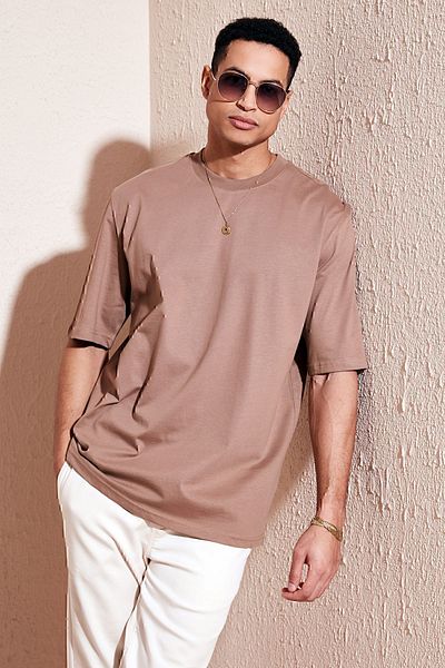 Buratti Βαμβακερό Oversize Crew Neck Basic T-shirt Ανδρικό T-shirt 5902365