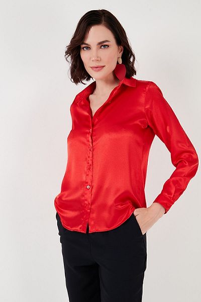 Lela Regular Fit Satin Classic Shirt SHIRT66939642S4