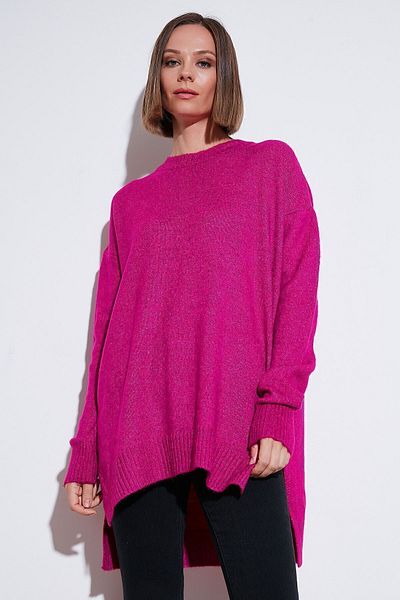 Lela Crew Neck Slit Comfortable Sweater - Pullover 4616142 Y