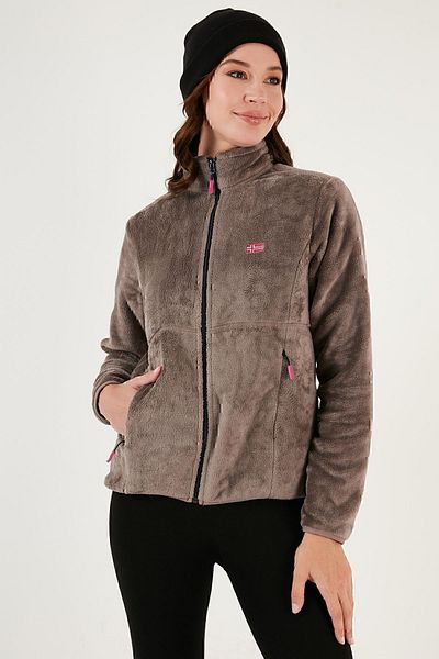 Lela Slim Fit Anti-Pilling Non-Pilling Soft Textured Zippered Fleece Cardigan CARDIGAN 590701