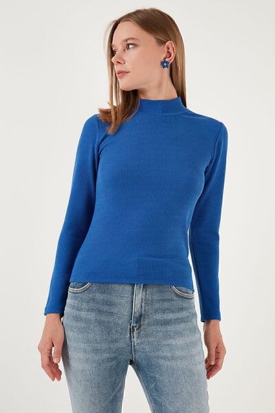 Lela Стрункий еластичний светр з напіврибальським коміром KAZAK 5865344