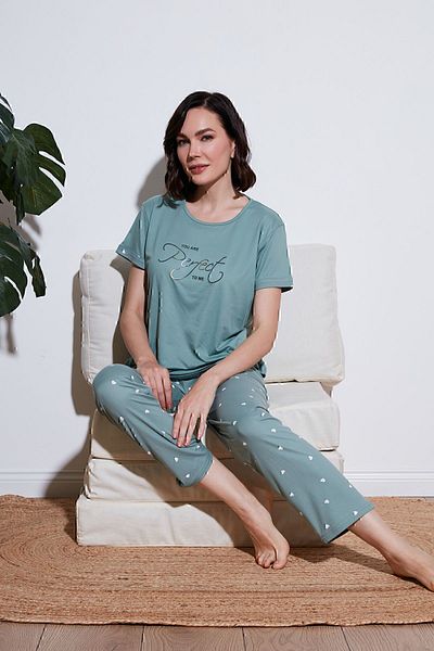 Lela Σετ πιτζάμες με απαλή υφή Crew Neck - Σετ Πυτζάμες 6097605