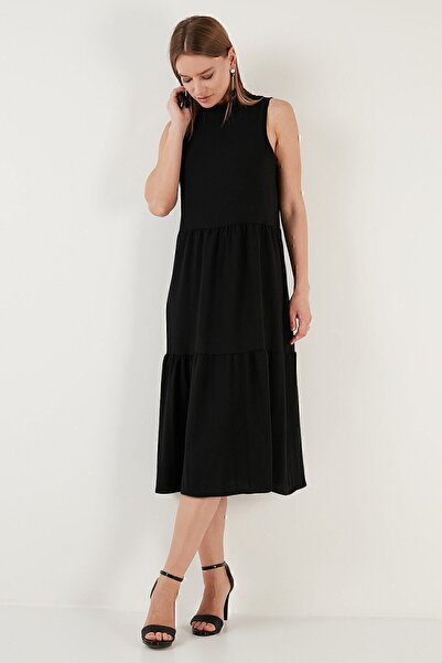 Lela Πλεκτό μίντι φόρεμα με λαιμόκοψη 6525024