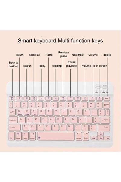 MMPSHOP Şarj Edilebilir Bluetooth 2.4G Kablosuz Klavye Mause Set Android IOS Windows Uyumlu
