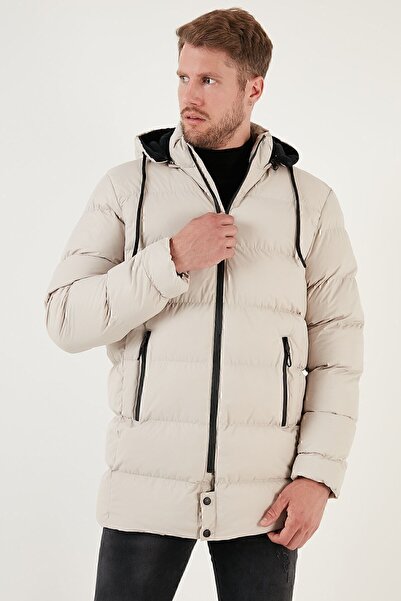 Buratti Slim Fit Αδιάβροχο και ανθεκτικό στον αέρα Αποσπώμενη κουκούλα Puffer Coat Ανδρικά ΠΑΛΤΟ 649009