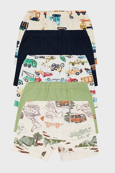 Lela Boy's Patterned Stretch Cotton Boxers - Pack of 56651007CAR