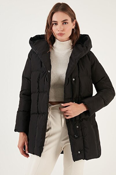 Lela Зимно пухено яке с качулка и джоб, стандартна кройка 55650154