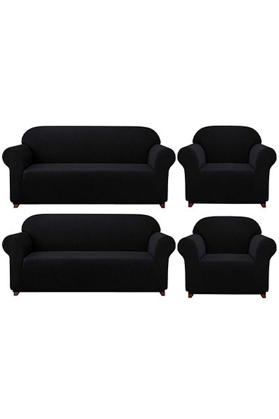elgeyar Canapea din Lycra, canapea, husă de canapea extensibilă cu elastic, model Pitikare3+3+1+1