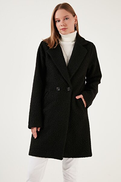 Lela Oversize Kruvaze Yaka Suni Kürklü Peluş Kaban KABAN 6403352