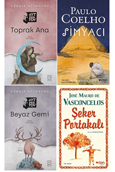 Ketebe Yayınları 4 Kitap Set. Beyaz Gemi-Toprak Ana- Şeker Portakalı-Simyacı
