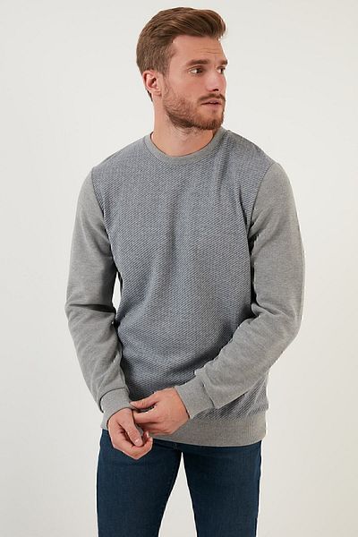 Buratti Βαμβακερή κανονική εφαρμογή Crew Neck Sweat Ανδρική φούτερ 59052111