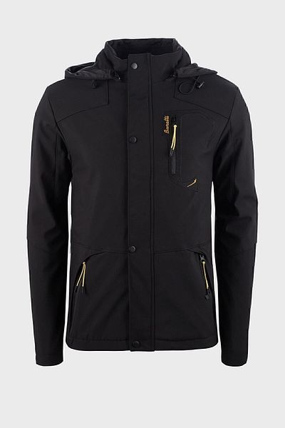 Buratti Removable Hooded Water Resistant SoftShell Coat Men's COAT 497LUIS