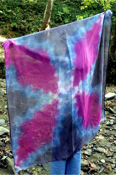 Umay Group % 100  Azerbaycan İpeği Şal / Pareo - 130*130 cm - Meva