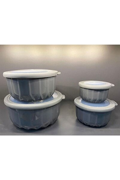 JASPER JPR-040 4-Piece Diamond Anthracite Vacuum Storage Container