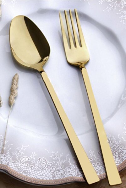 JASPER Σετ μαχαιριών κουταλιού πιρουνιού 36 τεμαχίων χρυσό τιτάνιο