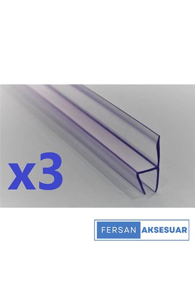 FERSAN AKSESUAR GLASS BALCONY 8 MM TRANSPARENT TROUBLE SMALL H 3 PIECES 200 CM