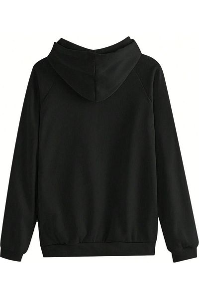 Know Hanorac negru de damă - Cardigan cu fermoar