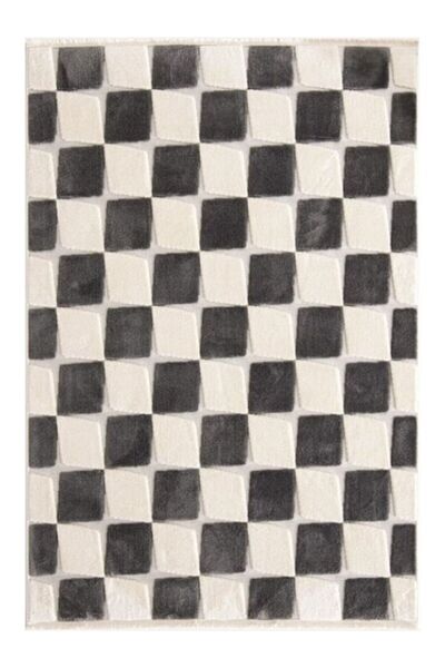 Halımax Enti Halı Indus 8004 Krem Gri Hav Toz Vermez Kabartmalı Modern Salon Halısı