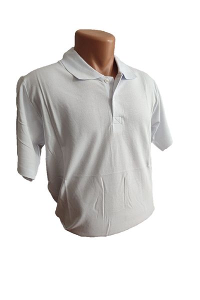 Cooqpoo Ανδρικό T-shirt White Polo Neck - S-2xl Ποιότητα