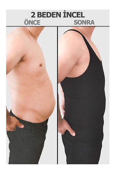 Cooqpoo Men's Belly and Abdominal Strengthening Black Athlete Corset - S/M-L/Xl-2Xl