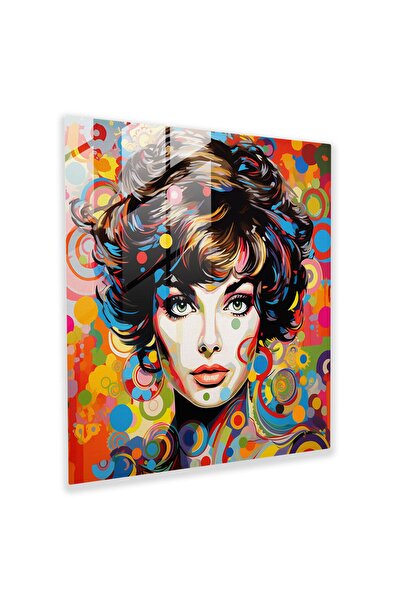 PaintedAnarchy Pop Art Glass Painting - Living Portrait of Celebrity Icon - G...