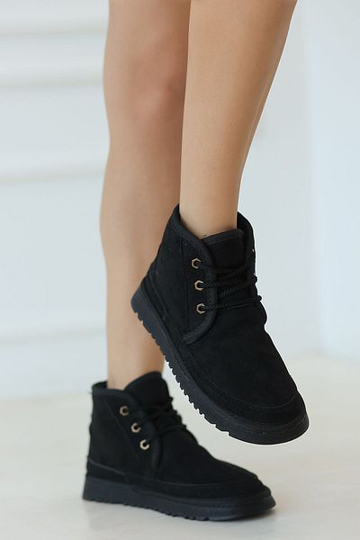 kajal ayakkabı HJ 201 Suede Boots με Γούνα Εσωτερικά