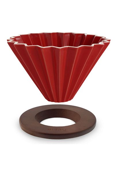 MIBRU Coffee ceramic dripper v02 zigzag red
