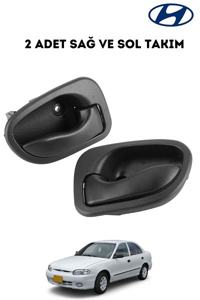 MEF مجموعة مقبض فتح الباب الداخلي لعلبة البيض لسيارة Hyundai Accent 1994-1999 - اليمين واليسار