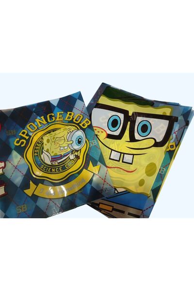 Abka Sünger bob Geçmeli Plastik Hazır A4 Boy Defter Kabı 2 li (KİTAP IÇİN KULLANILMAZ.)