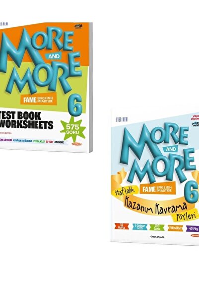 Kurmay Yayınevi 2025 Müfredatına Uygun 6. Sınıf More and More Test Book - Mor...