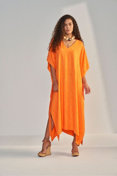 Marronist Cosmos Orange Kaftan