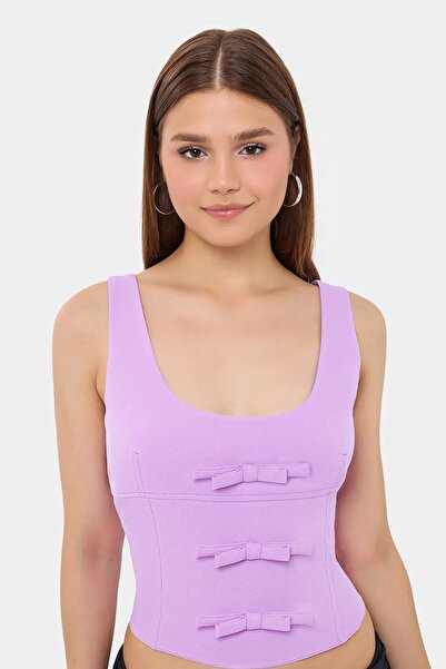 Hiccup Yırtmaç Detaylı Kolsuz Bodycon Üst