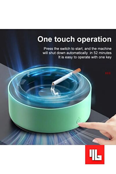 Mağazam Belli Dumanı İçine Çeken Pilli Kül Tablası Kokusuz Yıkanabilir Filtre...