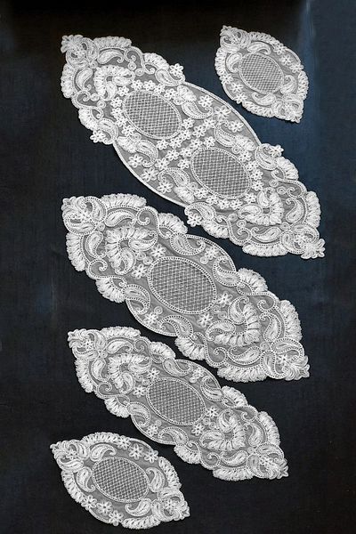 Çt Çeyizci Tekstil Set de lounge din 5 piese Set de lounge din catifea frantuzeasca de culoare crem