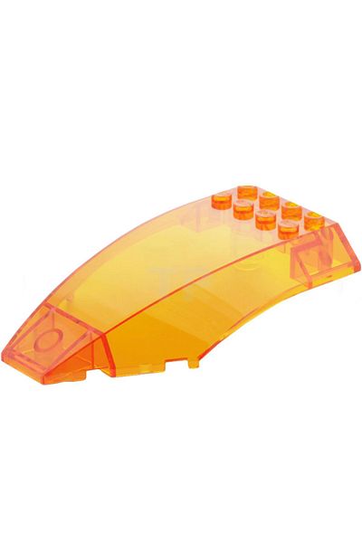 LEGO Moc Custom 10X6X2 Tilted Cornered Spacecraft Glass - Transparent Orange