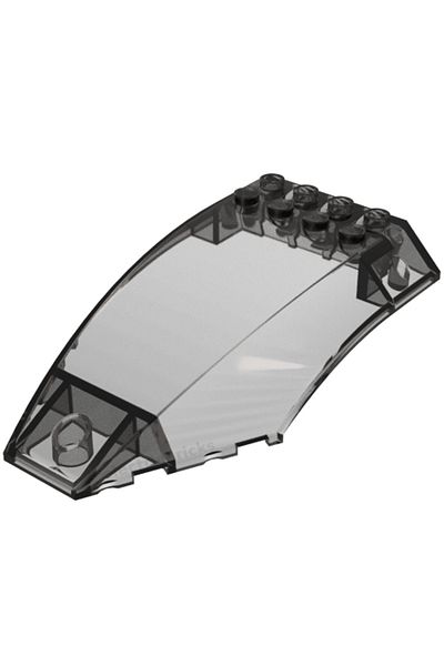 LEGO Moc Custom 10X6X2 Windscreen - Spacecraft Glass Clear Black