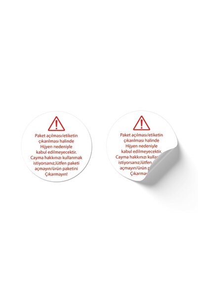 roco paper Yuvarlak Kuşe Ambalaj, Kutu Sticker– Paketi Açmayın Etiketi, 27 mm...