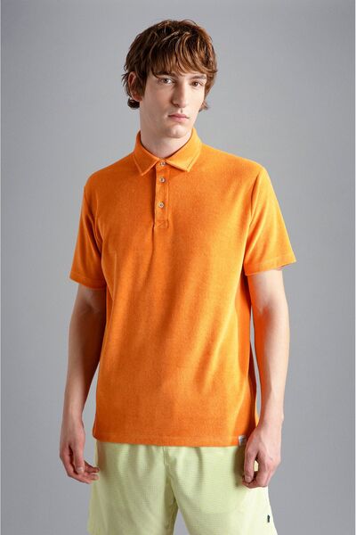 PAUL&SHARK MEN'S KNITTED POLOSHIRT C.WCOTTON