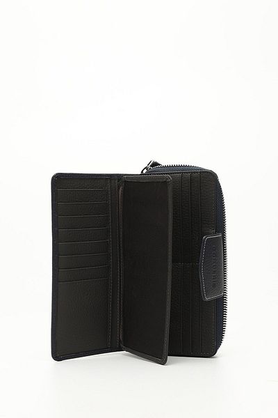 GÖNDERİ(R) Women/Girls Navy Blue Anthracite Genuine Leather Wallet