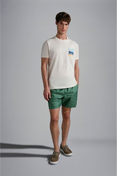 PAUL&SHARK MEN'S KNITTED T-SHIRT C.WCOTTON