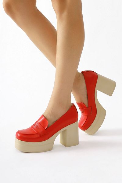 Limoya Candace Red Platform Heeled Women's Shoes
