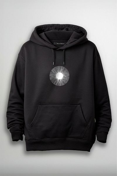SM Satranç Medya Κυκλική σκιά μπροστά με στάμπα Unisex Hoodie