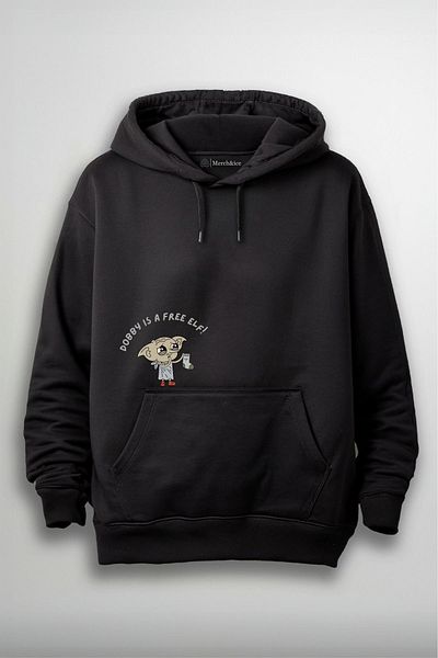 SM Satranç Medya Dobby Front Printed Unisex Hoodie - Ο Dobby είναι ένας ελεύθερος ξωτικός
