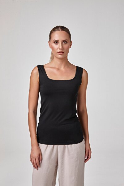relactive Women's Strap Body T-Shirt Fit Fit Black