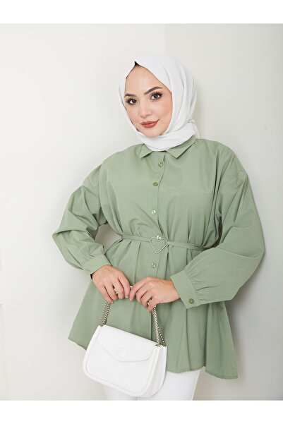 VOLT CLOTHİNG Γυναικείο χιτώνα με γιακά πουκάμισο με λεπτομέρεια καρδιάς