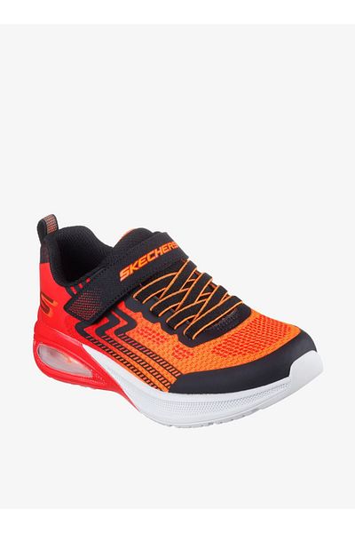 SKECHERS Boys' Panelled Sports Shoes with  Hook and Loop Closure - MICROSPEC MAX ADVANCE