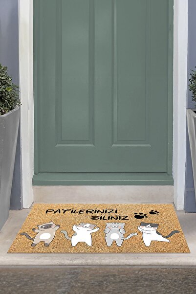 Napoli Home Cat Printed Non-Slip Base Erasable Door Mat (40X60Cm)